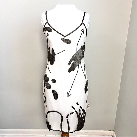 Creative Creations Bonwit Teller silk beaded slip dress - Picture 3 of 16